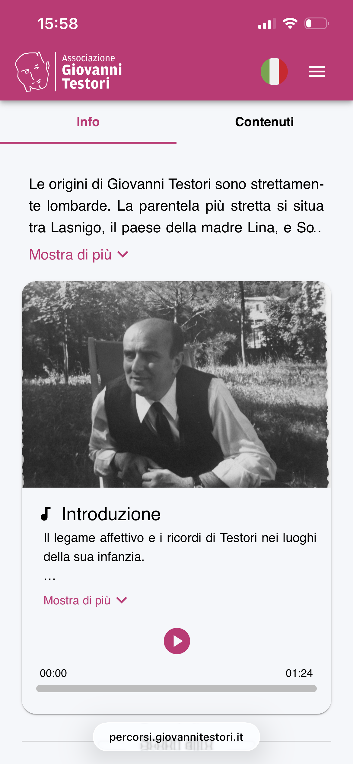 La webapp di Casa Testori: una scheda del percorso