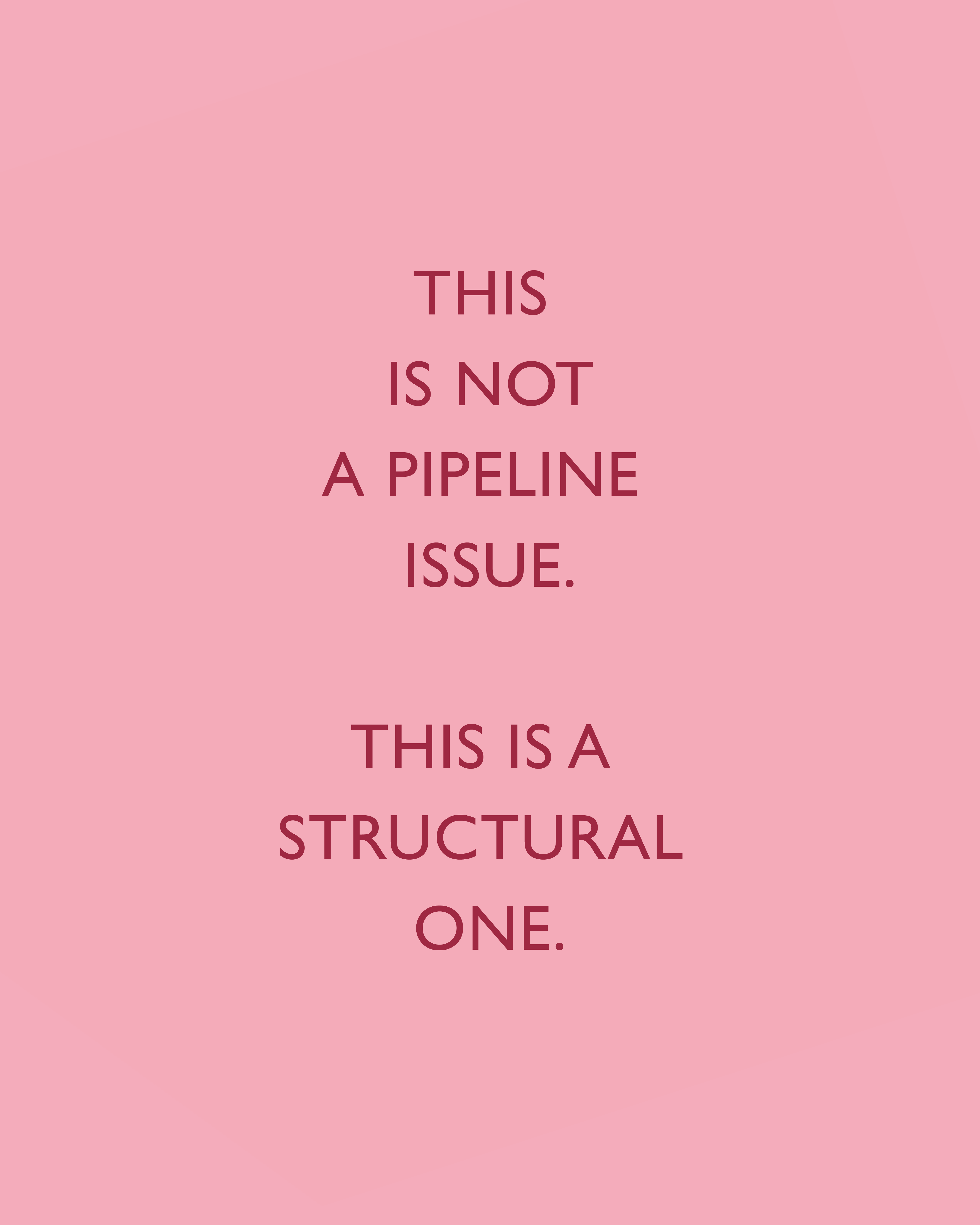 This is not a pipeline issue. This is a structural one.