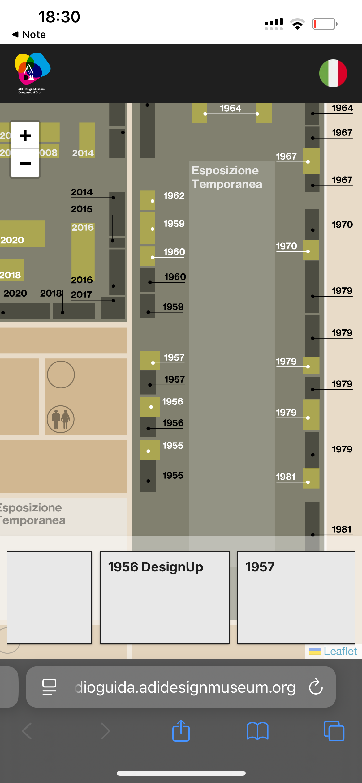 La webapp di ADI: la mappa del museo