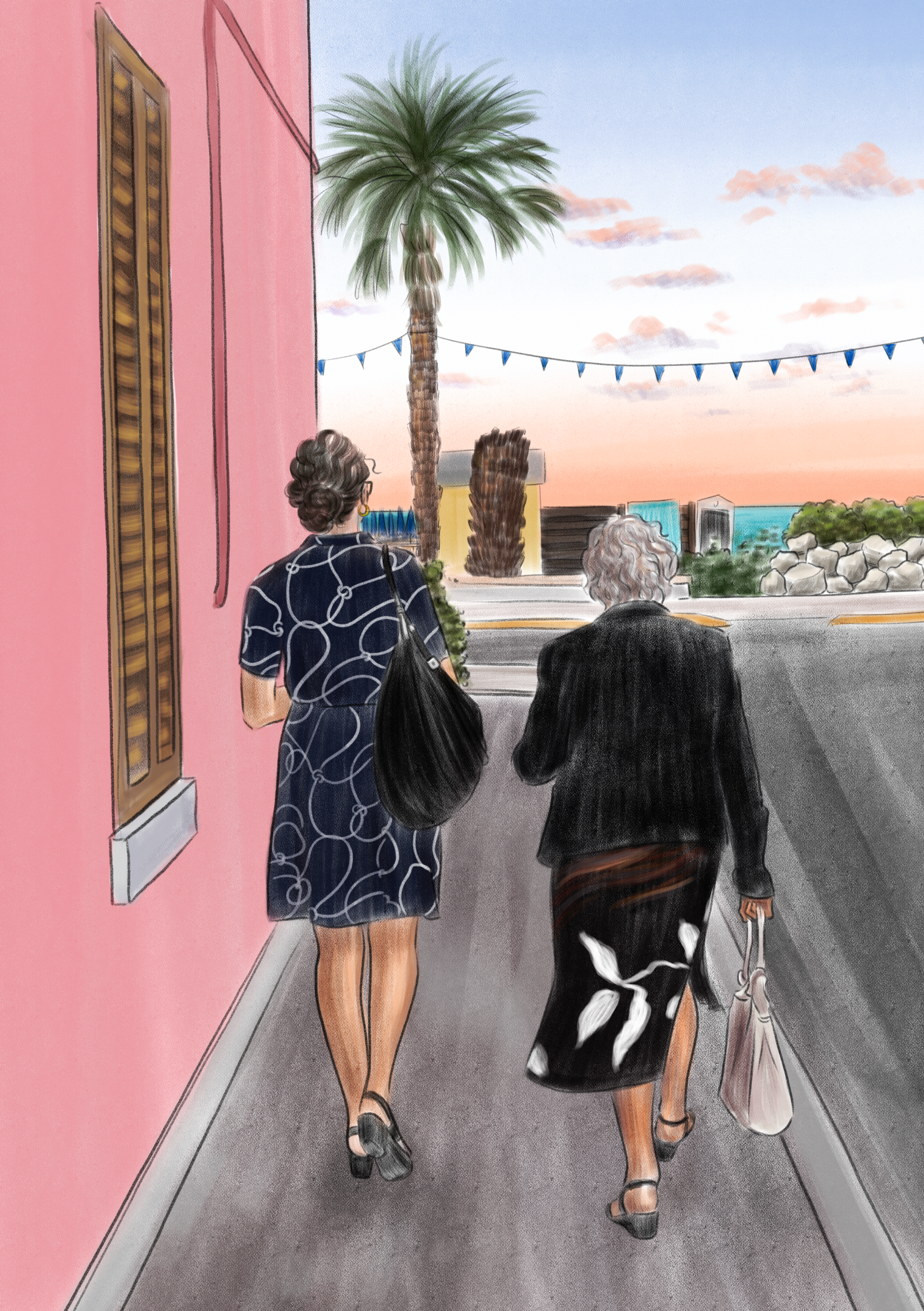 Illustrazione: io e mia nonna