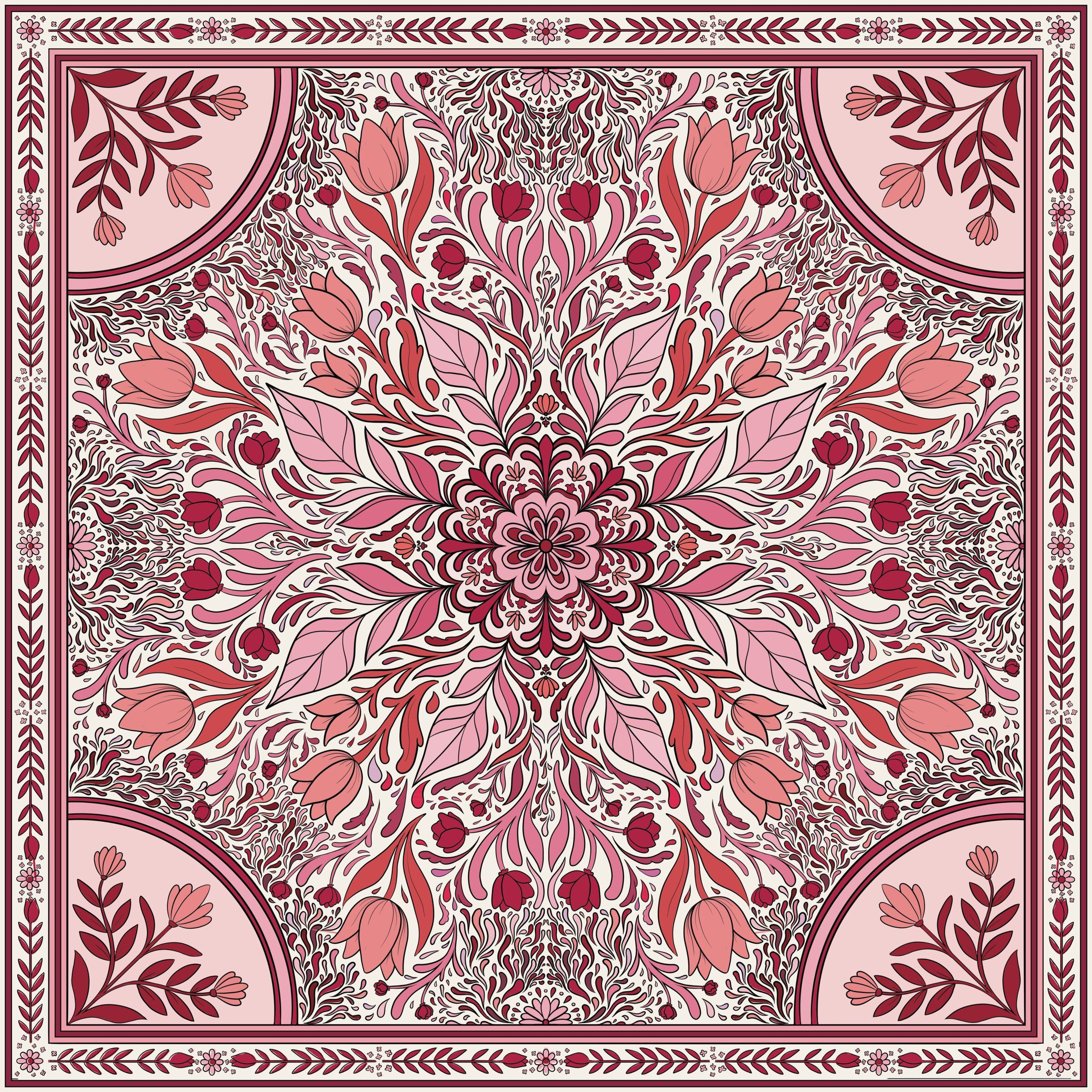 Il pattern illustrato del foulard