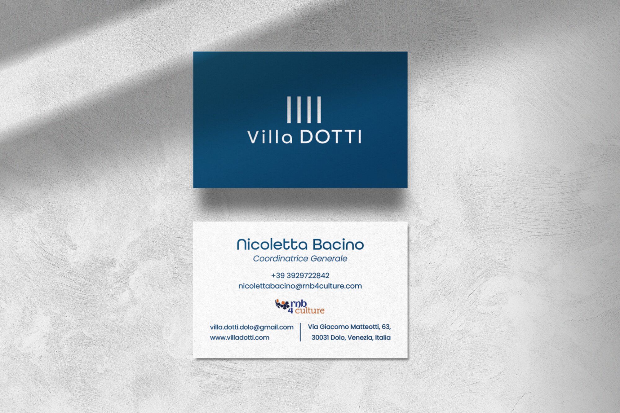 Un altro biglietto da visita di Villa Dotti, per un’altra referente