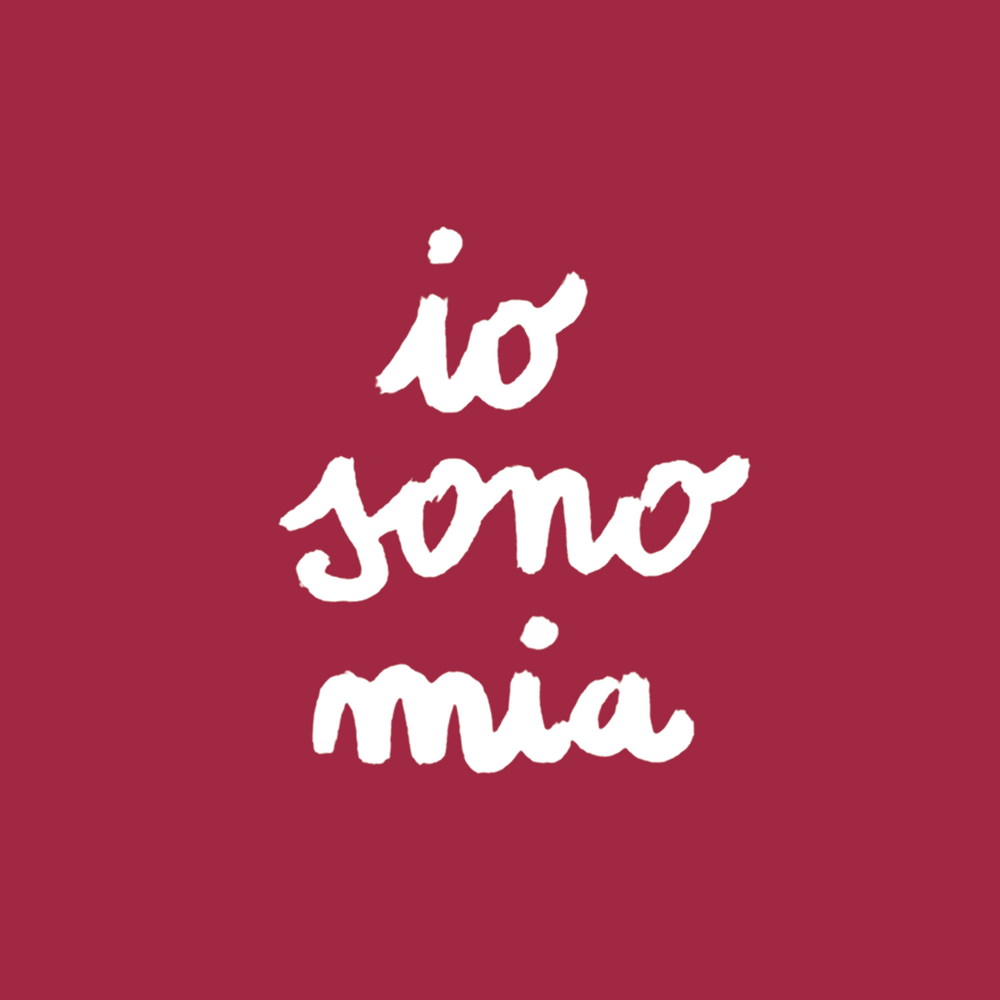 Spilla bordeaux «io sono mia»