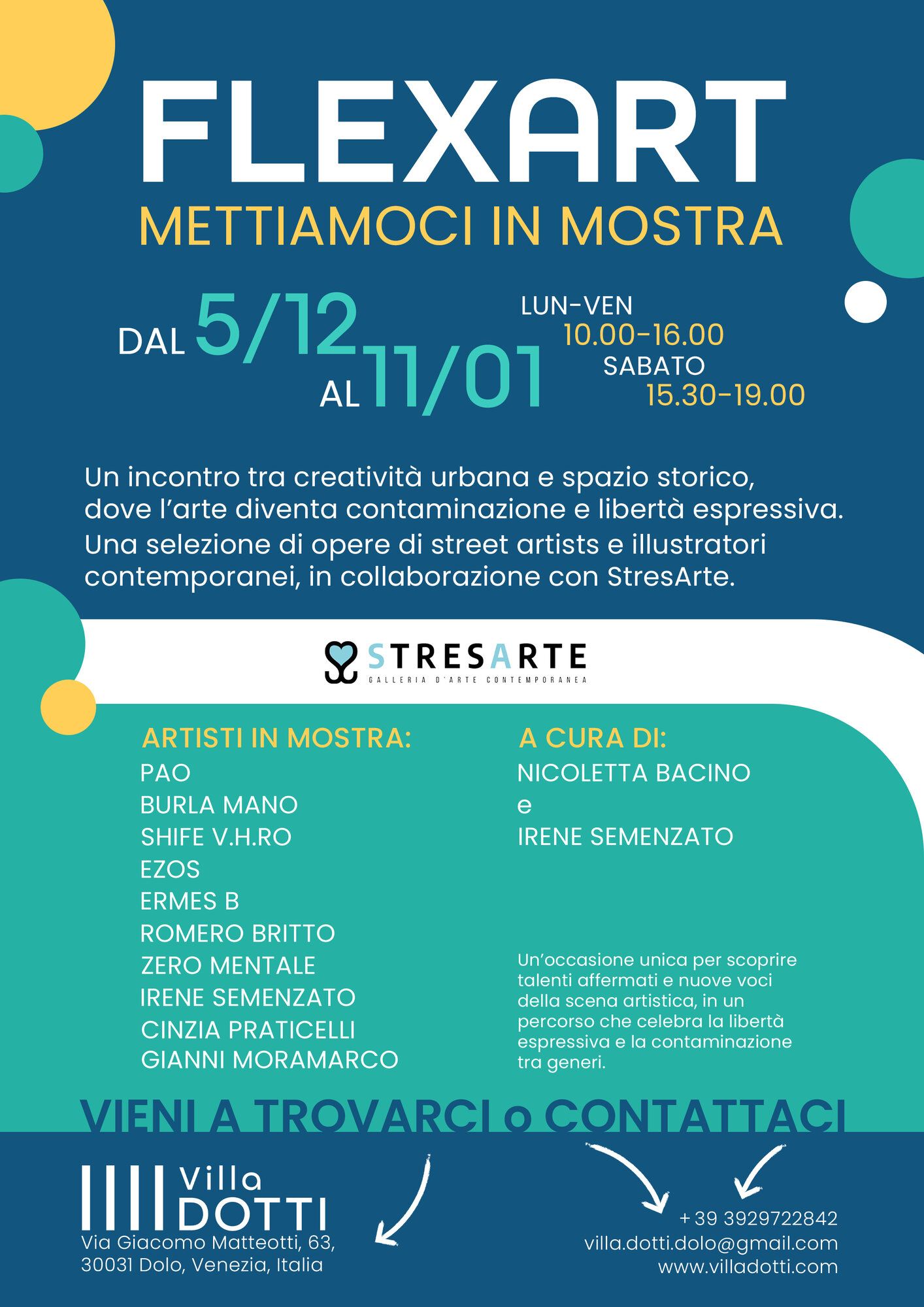 Il volantino della mostra Flexart