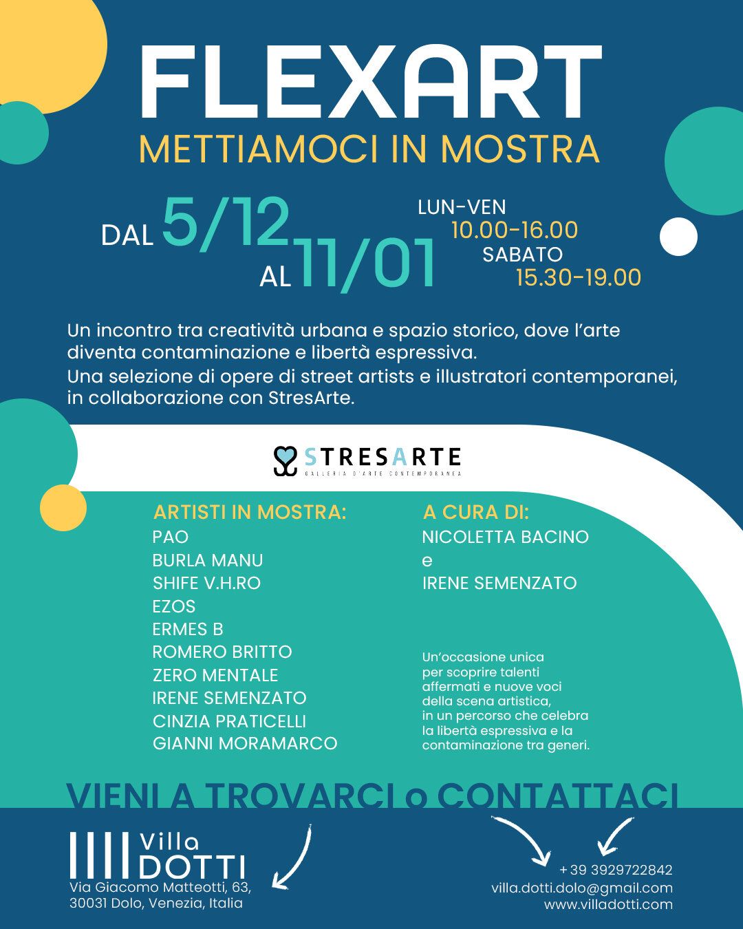 Il post social della mostra Flexart