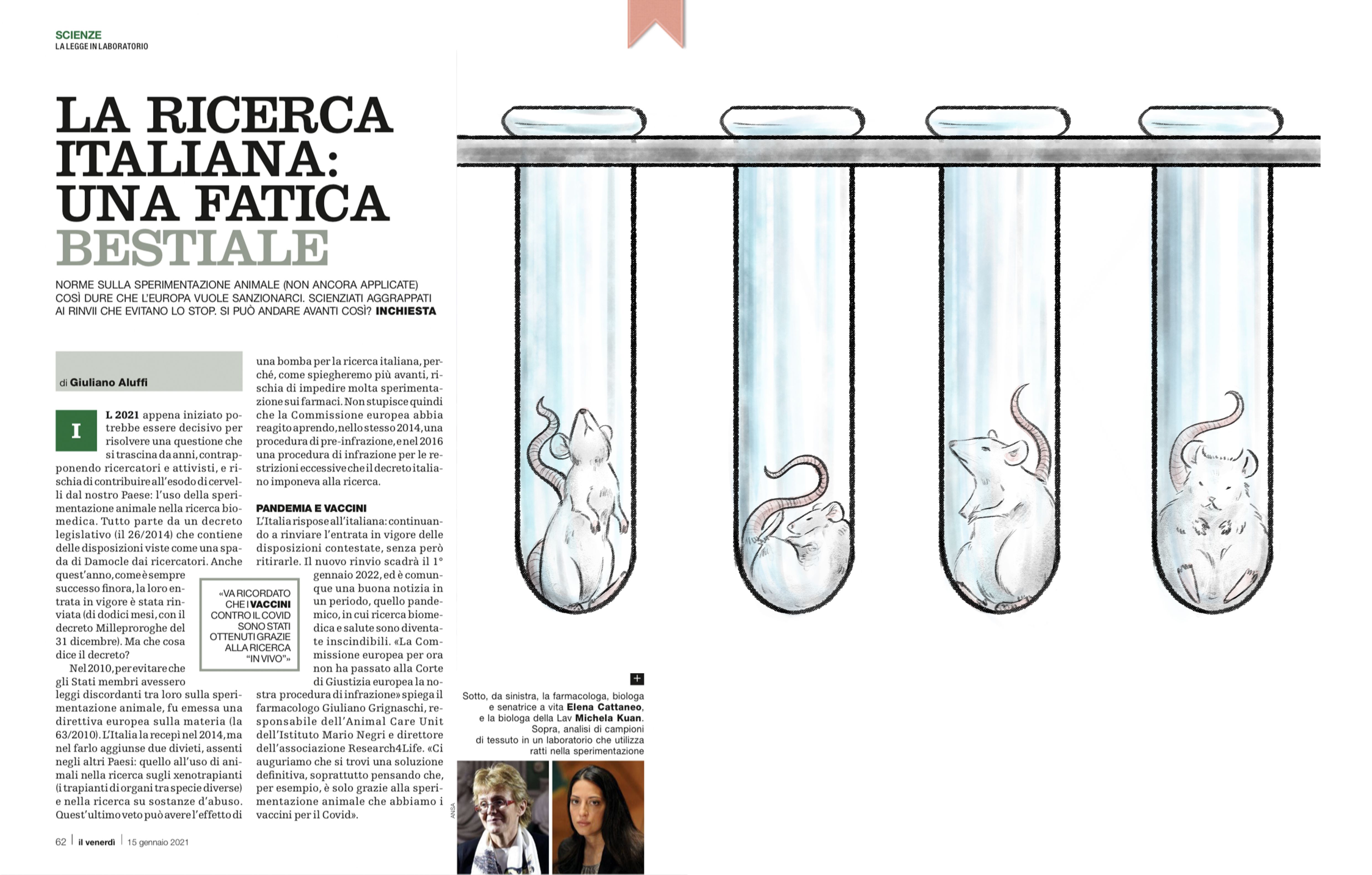 Illustrazione editoriale sul vaccino